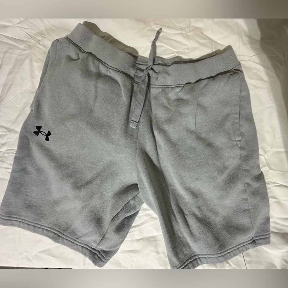 Under Armour Youth Light Gray Sweat Shorts